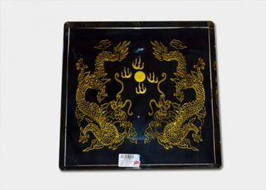 乌兰察布玻璃器皿—黑金龙玻璃垫盘