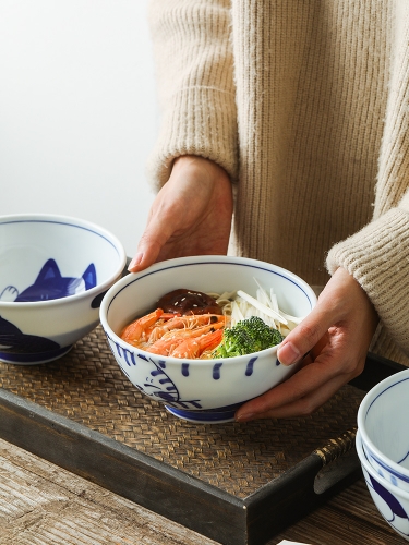乌兰察布稻草猫屋-四碗四筷套组